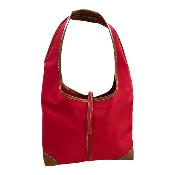 Vintage Red Spiegel Handbag – Polyester Microfiber & Faux Leather Trim - Picture 5 of 5